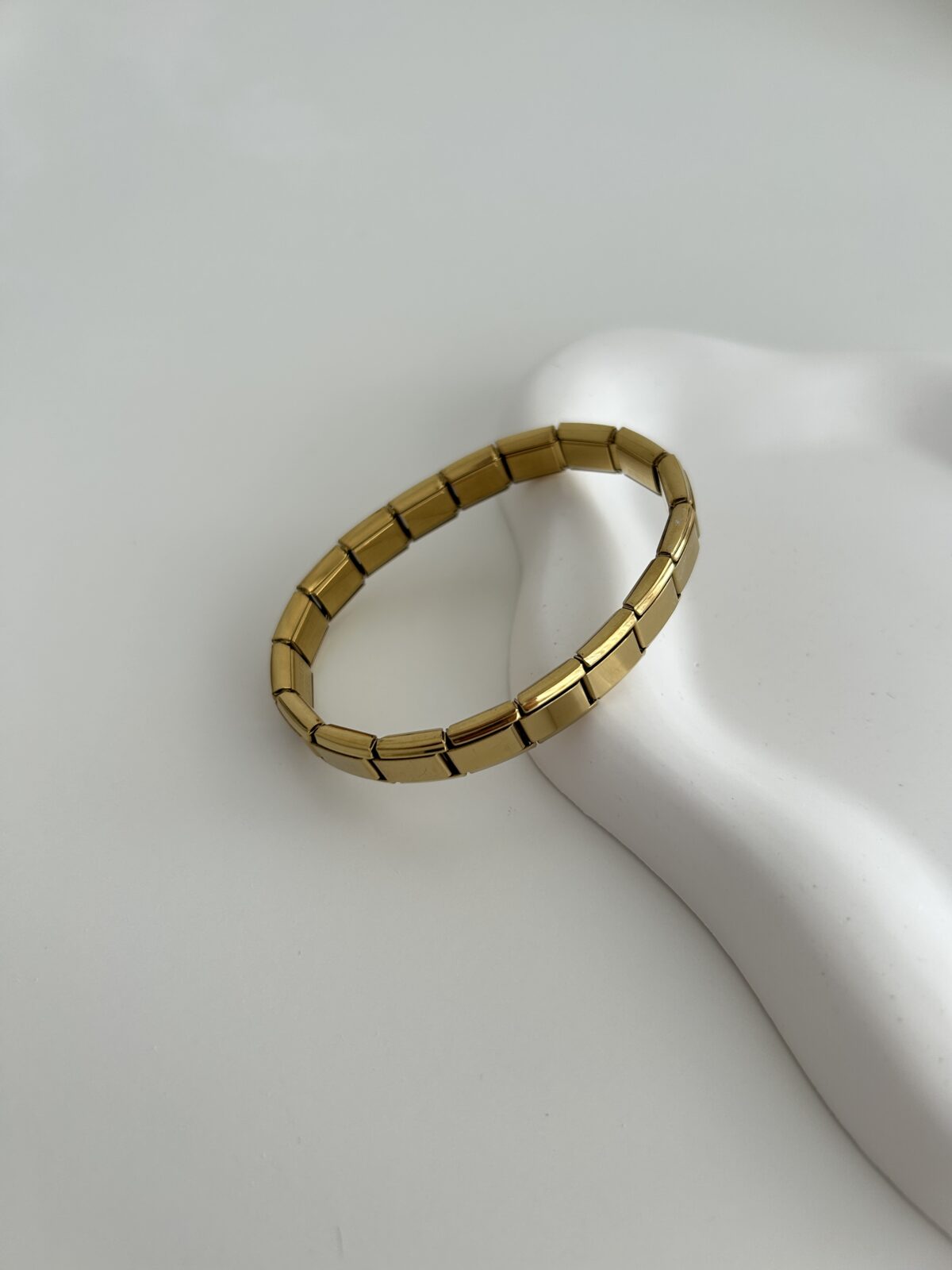 Gold Nomination Bileklik | Yazısız Çelik Charm Model