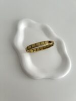 Gold Nomination Bileklik | Yazısız Çelik Charm Model